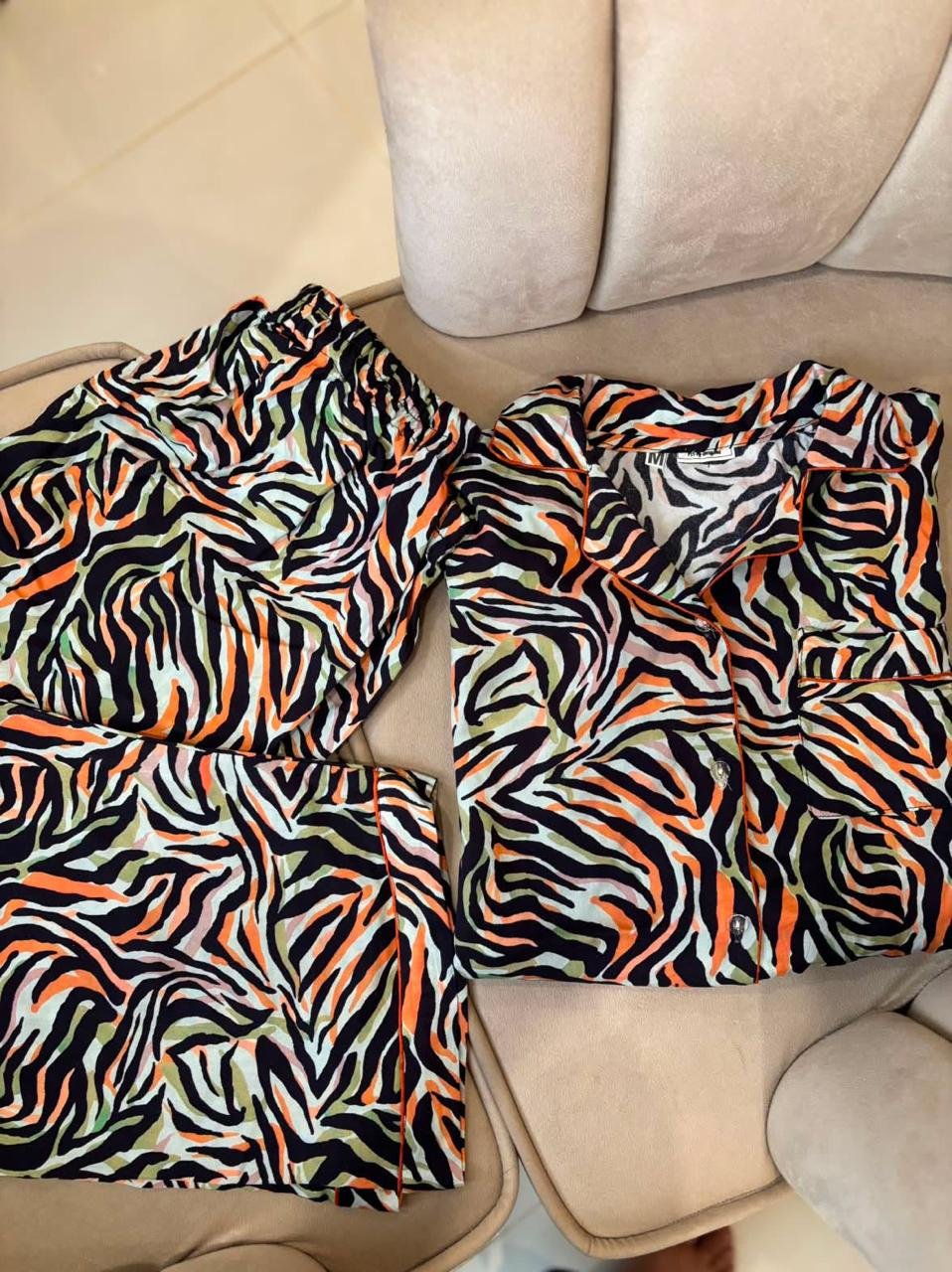 WhatsApp Image 2026-08-03 at 1.36.31 AM (2) Modern Zebra Summer Linen Pyjama Set - Image 1